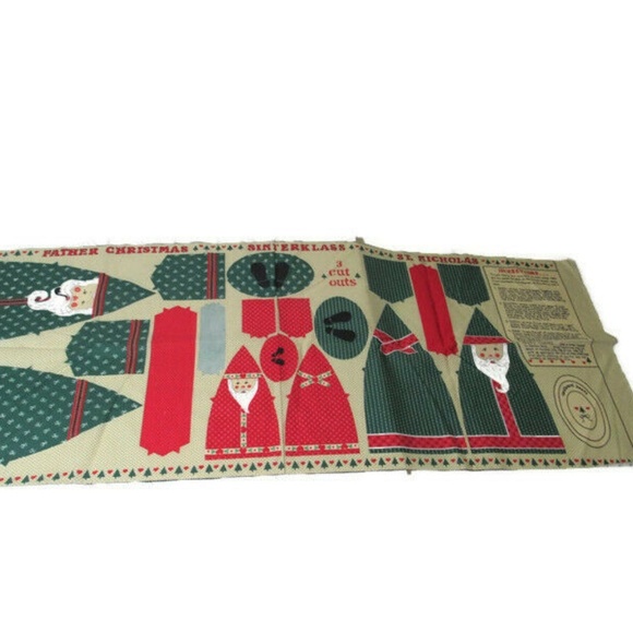 VTG Christmas Fabric Panel Cut Sew Stuff Pointy St - Picture 3 of 8